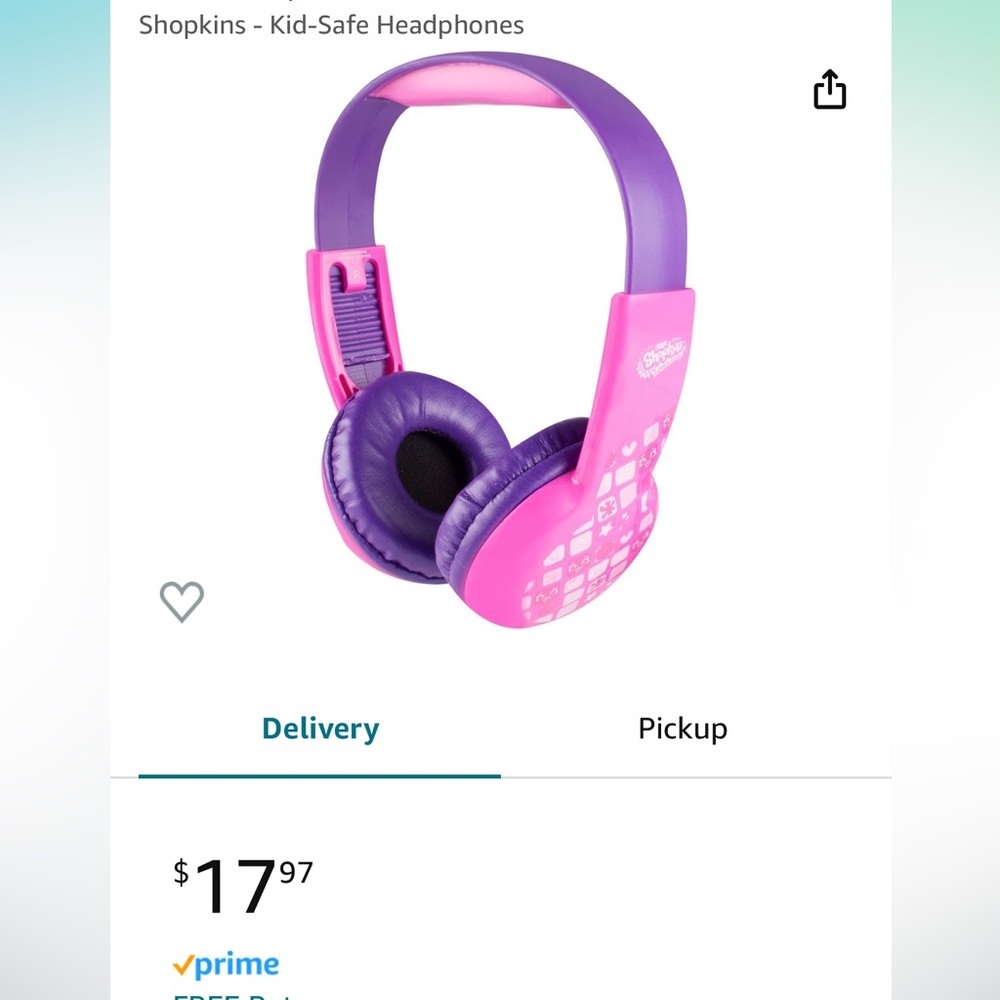 Shopkins - kid safe headphones